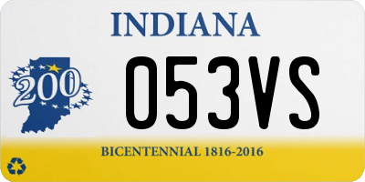 IN license plate 053VS