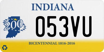 IN license plate 053VU