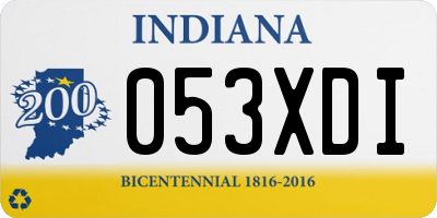 IN license plate 053XDI