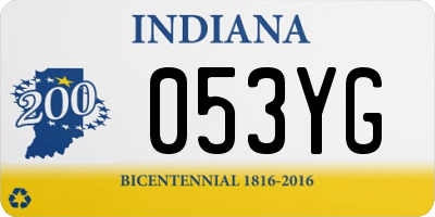 IN license plate 053YG