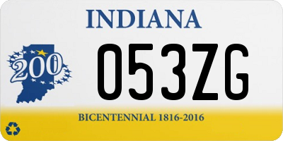 IN license plate 053ZG