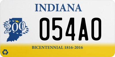 IN license plate 054AO