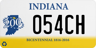 IN license plate 054CH