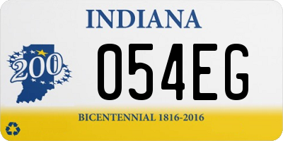 IN license plate 054EG