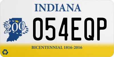 IN license plate 054EQP