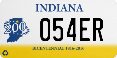 IN license plate 054ER