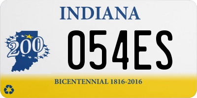 IN license plate 054ES