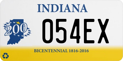 IN license plate 054EX