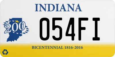 IN license plate 054FI