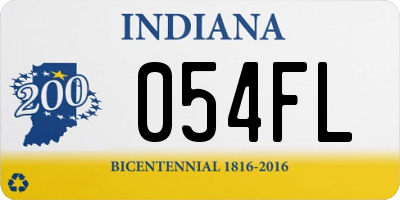 IN license plate 054FL