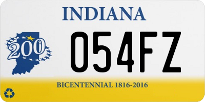 IN license plate 054FZ