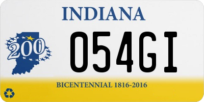 IN license plate 054GI