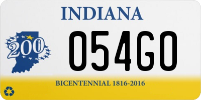 IN license plate 054GO