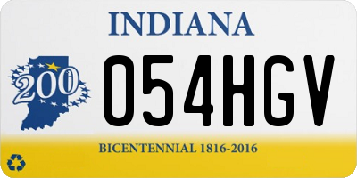 IN license plate 054HGV