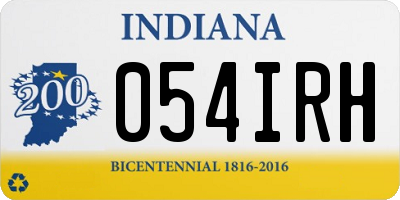 IN license plate 054IRH