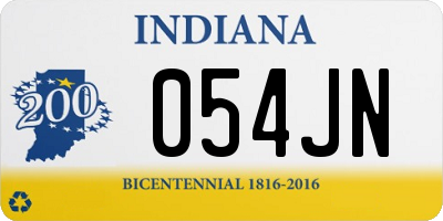 IN license plate 054JN