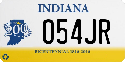 IN license plate 054JR