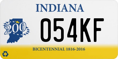 IN license plate 054KF