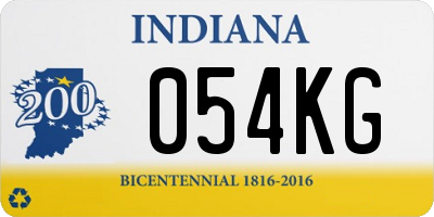 IN license plate 054KG