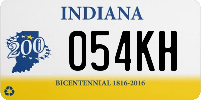 IN license plate 054KH