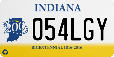 IN license plate 054LGY