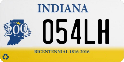 IN license plate 054LH