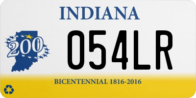 IN license plate 054LR