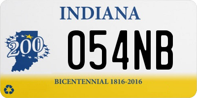 IN license plate 054NB