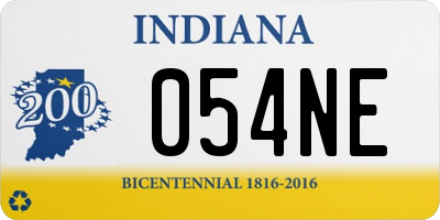 IN license plate 054NE