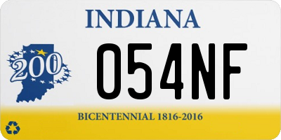 IN license plate 054NF