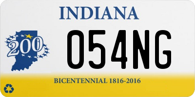 IN license plate 054NG