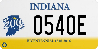 IN license plate 054OE