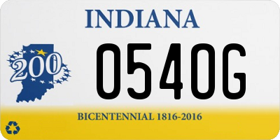 IN license plate 054OG