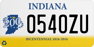 IN license plate 054OZU