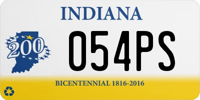 IN license plate 054PS