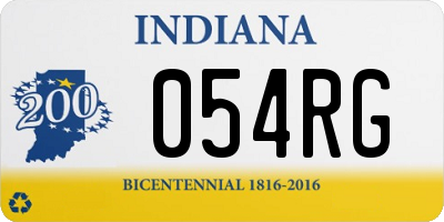 IN license plate 054RG