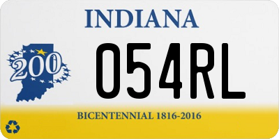 IN license plate 054RL