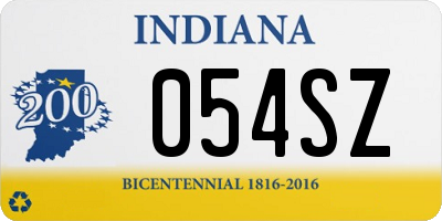 IN license plate 054SZ
