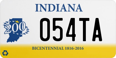 IN license plate 054TA