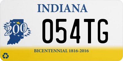 IN license plate 054TG