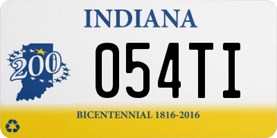 IN license plate 054TI