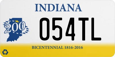 IN license plate 054TL