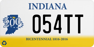 IN license plate 054TT