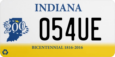 IN license plate 054UE