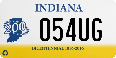 IN license plate 054UG