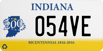 IN license plate 054VE