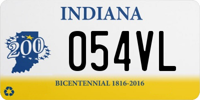 IN license plate 054VL