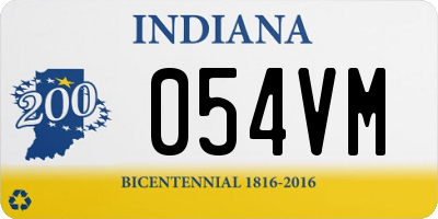 IN license plate 054VM