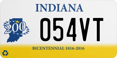 IN license plate 054VT