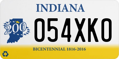 IN license plate 054XKO